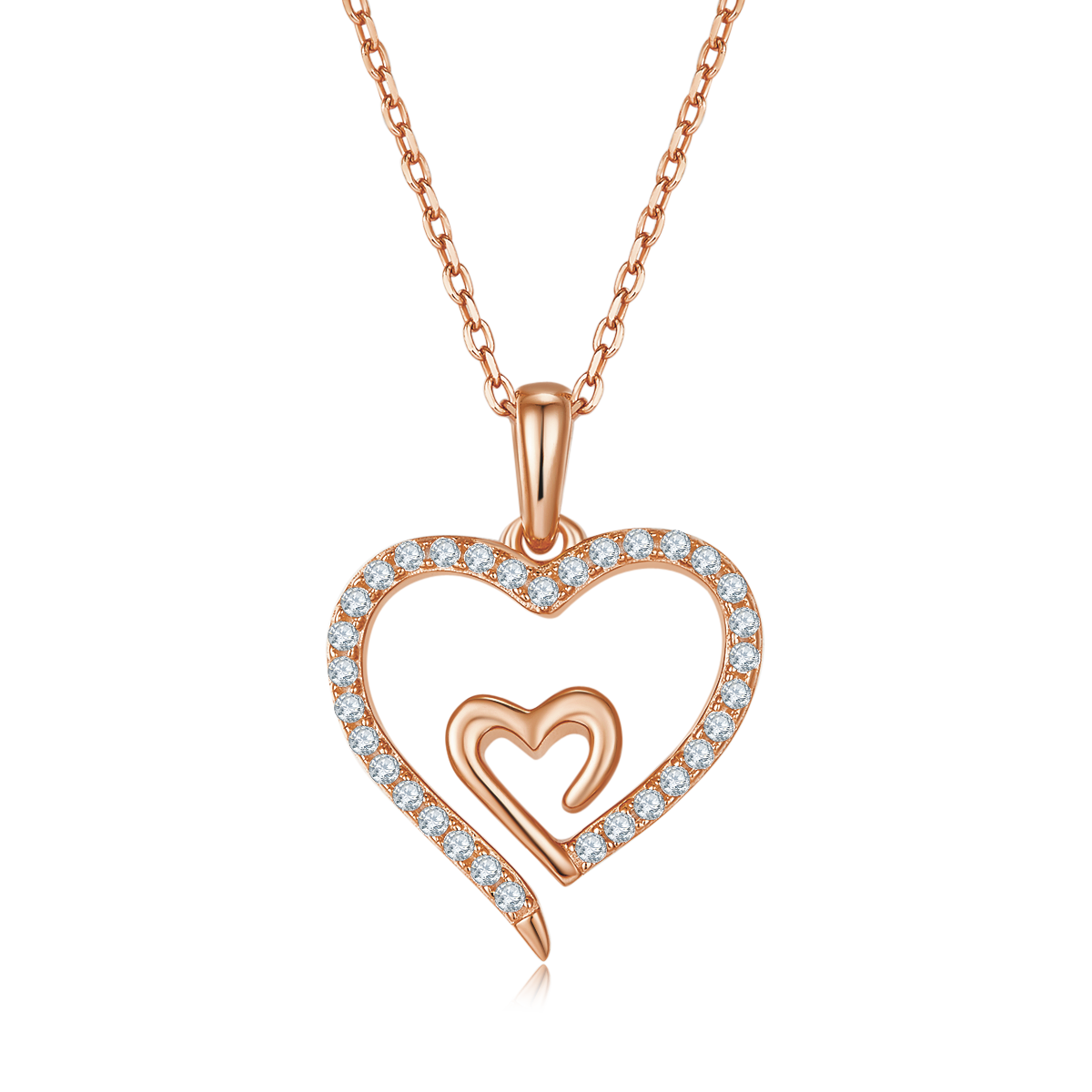 Zangxin Love Pendant S925 Silver Moissanite Grade D 0.32CT